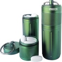 Organisateur à deux couches, en aluminium, étanche, peut stocker des pilules n'importe quelle taille, vitamines, huile de foie de morue, suppléments et médicaments, produits Rv, taille:1,6 x 1,6 x 4,4 en (vert)