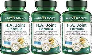 Produits de pureté Formule articulaire HA Acide hyaluronique + CoFacteurs clés - articulation + peau Multi collagène (Type I, II et III) - 5-Loxine - Extrait de fruits d'olive - Flexibilité articulaire + Mobilité - 90 Capsules (3)