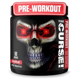 JNX SPORTS La Malédiction ! Poudre de pré-entraînement pour hommes et femmes, caféine, bêta-alanine, créatine, L-citrulline, 50 portions, goût de pastèque – Boost Energy, Strength & Focus