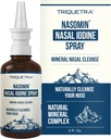 Nasomin® Iodine Spray nasal – Nettoie et rafraîchit vos passages nasaux – Iodine et mélange d'acide fulvic – 150+ Utilisations par bouteille – formule minérale 100% naturelle – (2 oz. Bouteille + Spray nasal)