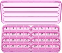 Zoksi Monthly Pill Organizer 1 fois par jour, 30 jours Pill Box Organizer, un mois cas de pilule pour les voyages, 31 jours conteneur médical quotidien pour vitamines, suppléments et médicaments (Purple)