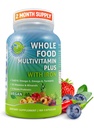 Multivitamine quotidienne avec fer, multivitamine méthylée pour les femmes et les hommes, faite avec des fruits et légumes, complexe B, probiotiques, enzymes, CoQ10, Omégas, curcuma, non-OGM, 180 Compte