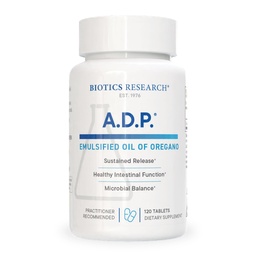 Recherche en biotique A.D.P. Huile émulsifiée de comprimés d'origan pour la santé de l'IG - Rejet prolongé pour forte absorption contient du carvacrol, huile d'origan sauvage 50mg/S - Formule brevetée - Non OGM –120 comprimés