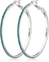 925 Boucles d'oreilles en Argent Sterling Grandes boucles d'oreilles en strass Boucles d'oreilles en strass Big Cubic Zirconia Boucles d'oreilles en strass mince Boucles d'oreilles en strass rond pour femmes 20/30/40/50/60/70mm Sparkly Hoops avec des cristaux pour les femmes
