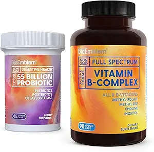 BioEmblem Vitamine B-Complexe et probiotiques pour les femmes et les hommes