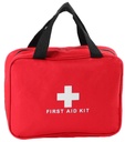Nylon First Aid Empty Kit Compact and Lightweight First Aid Bag for Emergency at Home, Office, Car, Outdoors, Boat, Camping, Hiking (Bag Only) (Red 9.8x7.1x3.1inch/25x18x8cm)