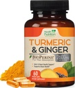 Supplément curcumin curcumin curcuma 2600mg - avec Ginger biologique et curcuma, 95% Curcuminoïdes, Pepper noir BioPerine pour la meilleure absorption, soutien de joint végétalien de la nature, non-OGM, mis en bouteille aux États-Unis - 60 Capsules