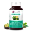 Bliss Welness Weight Management Combo | Green Tea Extract + Garcinia Cambogia Extract 60% + Green Coffee Bean Extract 50% | Appetite Control Metabolism Antioxidant Fat Management Supplement - 60 Vegetarian Tablets