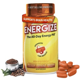 iSatori Energize Cerveau & Focus Pills de caféine - Agissant rapidement toute la journée Pills d'énergie, booster cerveau, supplément énergie et focus, sortie de temps Caffeine signifie pas de jitters, pas de crash (60 comprimés)