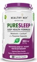 HealthyHey Nutrition #1 Sleep Supplement | Sleep Better, Sleep Longer, Reduces Anxiety & Stress | Non-Habit Forming | 30 Vegetable Capsules | Formula with Melatonin, Lactium & L-Theanine - Non-GMO