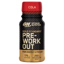 Optimum Nutrition Gold Standard Pre-Workout Energy Shot, Ready to Drink Food Supplement with Beta Alanine, Caffeine, PerforMelon Boost and Vitamin B6 and B12, Cola Flavour, 12-Pack, 12 x 60 ml