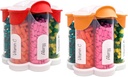 Extra Large Pill Organizer Daily, Weekly, Monthly Supplément Bouteille, Distributeur de pilules Mignon avec 7 Compartiments XL (2 Pack Combo) (Orange et Rouge)