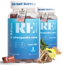 Ashwagandha & Vitamine D Gummies , Suppléments diététiques KSM 66 Ashwagandha pour support de stress 300mg , L-Theanine Lemon Baume , Natural Herbal Non-GMO sans sucre Gluten et sans gélatine 2 Pack