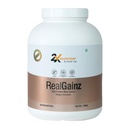 REALGAINZ by 2X Nutrition | High-protein mass gainer | 78g Carbs per serving | High protein (26g) Natural weight gain | Build lean muscle mass | contains digestive enzymes (2Kg, Belgian Chocolate)