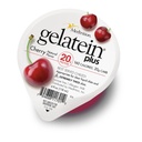Gelatein Plus Cerise : 20 grammes de protéines. Idéal pour les régimes liquides clairs, les difficultés à avaler, la dialyse et l'oncologie. Grande collation avant ou après l'entraînement. (12 paquets)
