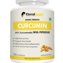 Eternalhealth Curcumin High Absorption Double Strength Supplement with Piperine (Ultra Pure) 95% Curcuminoids for Joint Support - 120 Vegetable Capsules