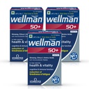Wellman 50+ Multivitamin Tablets for Men Aged 50+ | Ginseng, Citrus & Amino Acids | Support Health & Vitality | Boost Cognitive & Immune Function | Reduce Tiredness & Fatigue | 30 Tablets (Pack of 3)