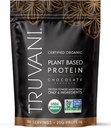 Truvani Poudre de protéines de pois végétaliens au chocolat 20g Protéine biologique à base de plantes 10 portions