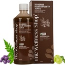 The Wellness Shop 18 Herbs Hair Growth Juice 500ml | Ayurvedic Herbal Drink with Bhringraj Amla Noni Vitamin C | Helps Hair Fall Control, Supports Strong Roots | Natural Scalp Care Pack for Women Men