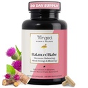 Winged Wellness Balance Babe, Hormone Balance & Estrogen Detox Supplément pour les femmes - 100mg DIM & Calcium D-Glucarate & Lait Thistle pour les PMS Bloating, Crampes, Mood & Hormonal Acne Support, 60 Capsules
