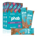 Phab 21G Mocha Nut Fudge Protein Bar | 8G High Fiber | Pea & Whey Protein Isolate, No Preservatives, 100% Veg Protein Bar| Gluten-Free Protein Bars For Fitness, Energy & Immunity (Pack of 6)