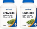 Nutricost Chlorella Capsules (2 bouteilles) 500mg, 240 capsules par bouteille