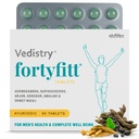 Vedistry Fortyfitt Tablets with Ashwagandha, Amalaki, Arjuna, Brahmi, Guduchi & Gokshur | Ayurvedic Support Boosts Energy, Stamina, and Immunity for Men Above 40 Years | Supports Hormonal Balance, Stress Relief, Heart Health & Metabolism – 60 Tabs - (Pack of 1)