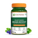 Pure Nutrition Brain Supplements | Memory & Focus Plant Based Brain booster Capsules with Brahmi, Ginkgo Biloba & Shankhpushpi Extract | Supports Memory, Focus, Stress Relief & Cognitive Function - 60 Veg Capsules