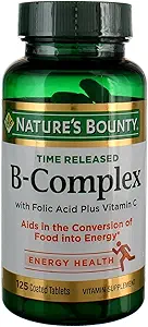 Bounty B-Complex de la nature avec acide folique plus comprimés de vitamine C 125 comprimés (paquet de 2)
