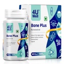 4UWell Bone Plus Capsules 500mg | Bone Health & Joint Support Supplement | Improves Mobility, Strength & Flexibility | Calcium Formula for Bones, Muscles & Joints | 60 Capsules