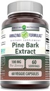 Formules étonnantes Extrait d'écorce de pin 100 mg Supplément de capsules végétariennes non-OGM sans gluten