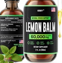 Teinture de baume de citron HERBIFY - Extrait liquide Melissa Officinalis Leaf - Soutien du cerveau et amélioration de l'humeur - gouttes de baume de citron pour le soutien immunitaire et cognitif - 2 Fl oz