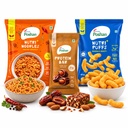 ACME Poshan Snack Variety Pack, Dates & Almonds Protein Bar, Nutri+ Noodles Indian Masala, Nutri+ Puffs Masala Masti, High Protein, No Palm Oil, No MSG Healthy Snacks Combo, Pack of 3 (170g Total)