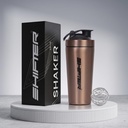Shifter Gym Shaker Steel for Protein Shake Leakproof Bottles for Protein, Preworkout and Bcaa Shake, Protein Shaker Gym Bottle Men and Women BPA-Free Material Stainless steel- 700 Ml