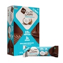 Noix de coco grillée au chocolat noir nuGo mince, 16g de protéines végétales, 3g de sucre, 7g de fibre, faible teneur en glucides, kéto, sans gluten, 12 C