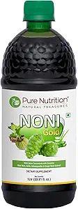Pure Nutrition Noni Gold 1000ml.00 Noni Juice Concentré avec Garcinia, Aloe Vera, Amla, Ashwagandha et Extrait de graines de raisin