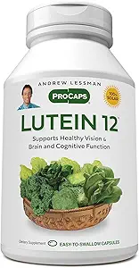 ANDREW MOINSMAN Lutéine 12 mg - 180 Softgels - Ultra-hautes teneurs en lutéine. Puissant caroténoïde anti-oxydant. Soutient la santé oculaire et favorise une vision et une peau saines.