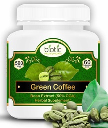Biotic Natural Green Coffee Bean Capsules - Green Coffee Extract 500mg - 60 Veg Capsule