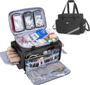 Trunab Premiers secours Sac vide, sac médical professionnel Sac trauma d'urgence avec séparateurs intérieurs et fond antidérapant, idéal pour EMT, EMS, Paramédicaux