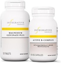 Ensemble de produits thérapeutiques intégratifs avec complexe B actif, 60 capsules et glycinate de magnésium plus, 120 comprimés - complexe B actif pour soutenir le métabolisme énergétique* - soutenir la santé cérébrale, la santé cardiovasculaire et la nervosité