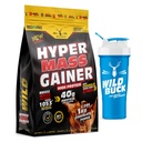 Wild Buck Hyper Mass Gainer, High Protein Muscle Mass Gainer with Creatine + Taurine,1053 Calories & 40g Protein, Gain Strength & Size,for Men & Women [Chocolate Fudge,1 Kg Powder] Free Shaker