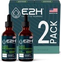 E2H Chlorophylle gouttes liquides - Booster d'énergie, digestion, système immunitaire support et désodorisant interne - végétalien - sans gluten - non-OGM - (2 bouteilles)