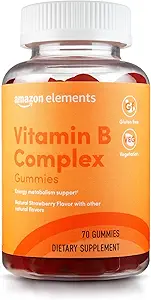 Éléments - B-Complexe, supporte le métabolisme immunitaire et normal de l'énergie, 70 Gummies, 70 jours d'approvisionnement, végétalien, adulte, non-OGM (précédemment Revly)
