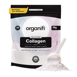 Poudre de collagène Organifi - Cheveux plus pleins, ongles plus forts et peau radiante - Réapprovisionner et reconstruire votre corps - Sans gluten, sans lait et sans soja Hydrolysés Peptides Multi Collagène, 30 portions