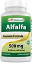Best Naturals Alfalfa Green Super Food 500 mg 180 Capsules (180 Nombre (paquet de 1))