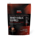 GNC AMP poudre et supplément thermogénique de protéines rivées wheyboliques, augmente la force et la taille des muscles, l'énergie et l'endurance, 40g de protéines, 6,2g de leucine, 15g d'EAA, caféine, fudge de chocolat, 9 portions