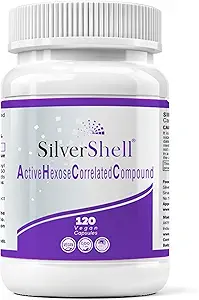 Hexose actif Compound Complements – 120 capsules véganes, 500mg – Capsules de supplément d'extrait de champignons chiitake organiques pour le support immunitaire et le booster naturel immunitaire – sans OGM et sans gluten