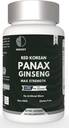Panax Ginseng Capsule 500 MG Par Serving Energy, Memory & Cerveau Health Support, Non-OGM (Pack de 60 Capsules)