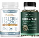 Complexe de Sulforaphane avec Calcium D-Glucarate.Cadre d'équilibrage hormonal avec supplément avancé de balance des hormones microbilles (60 portions) et supplément sans gluten végétalien sans OGM CDG (90 portions)