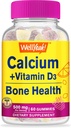 Eh bien oui Calcium 500mg + Vitamine D3 1000 UI (25 mcg) Gummies - Bone Health and Muscle Supprt, Immune Support Gummy, Non OGM, Sans gluten, Mélanger les arômes de fruits - 60 Gummies